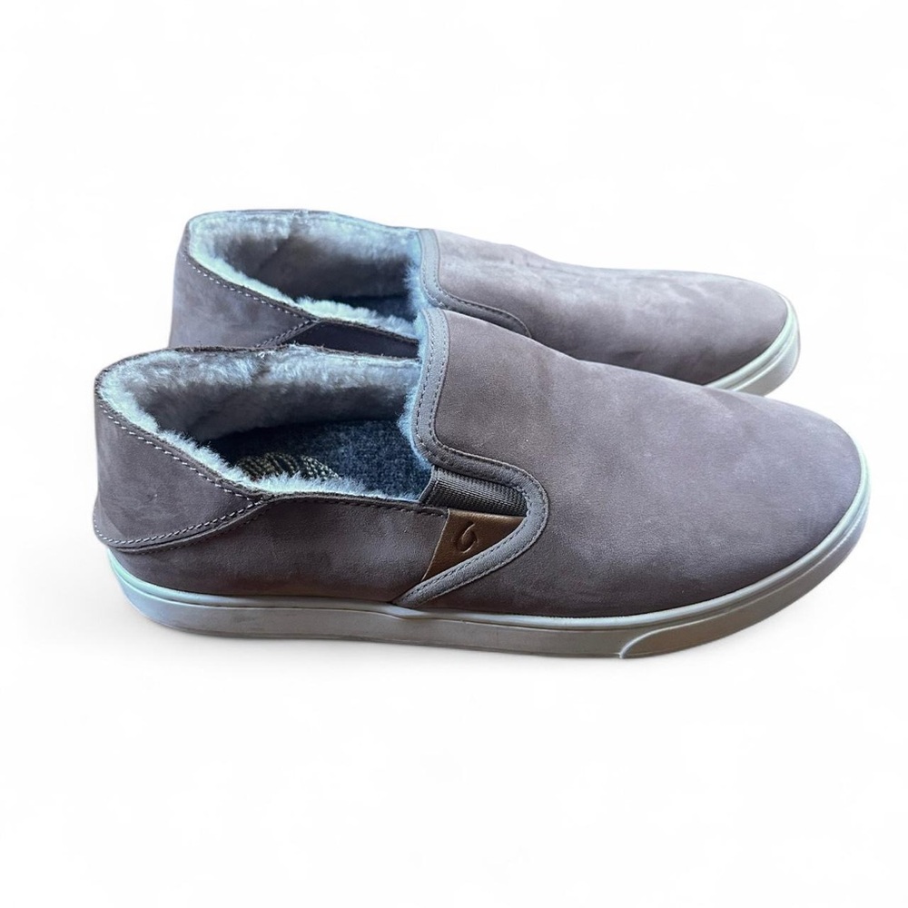 Olukai Women’s Pehuea Heu Genuine Shearling Fur Slip On Sneaker‎ Size 8